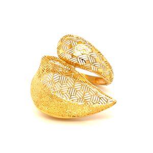 22k gold turkish corlicue lily ring