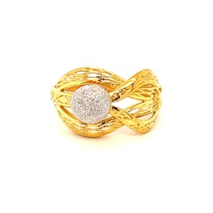 22k gold turkish jewel paisley ring