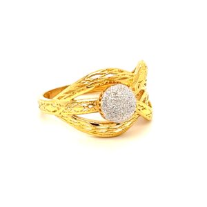 22k gold turkish jewel paisley ring