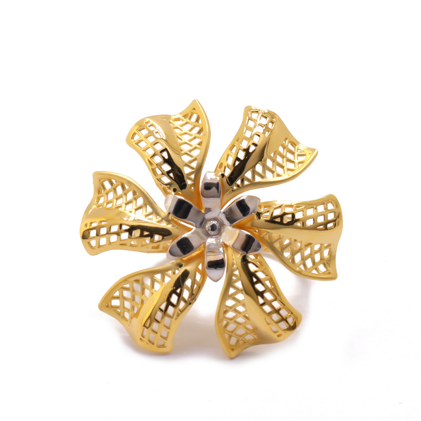 22k yellow gold floral hopes ring - Image 2