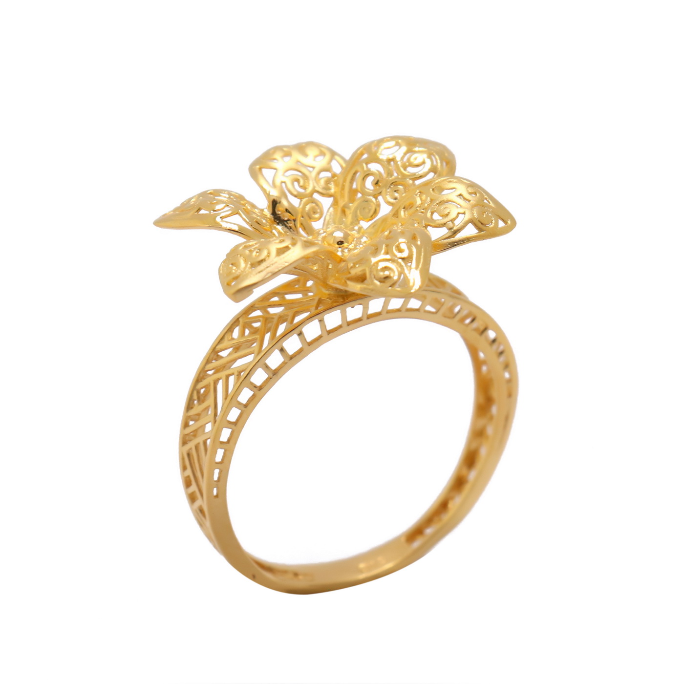 22k yellow gold sunshine ring - Image 2