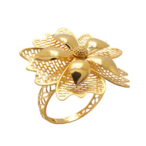 22k yellow gold evergreen sheen ring