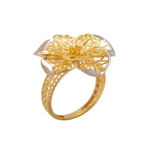 22k yellow gold everyday flora ring