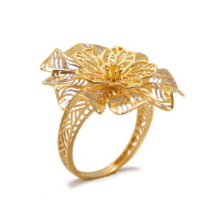 22k yellow carnation gold ring