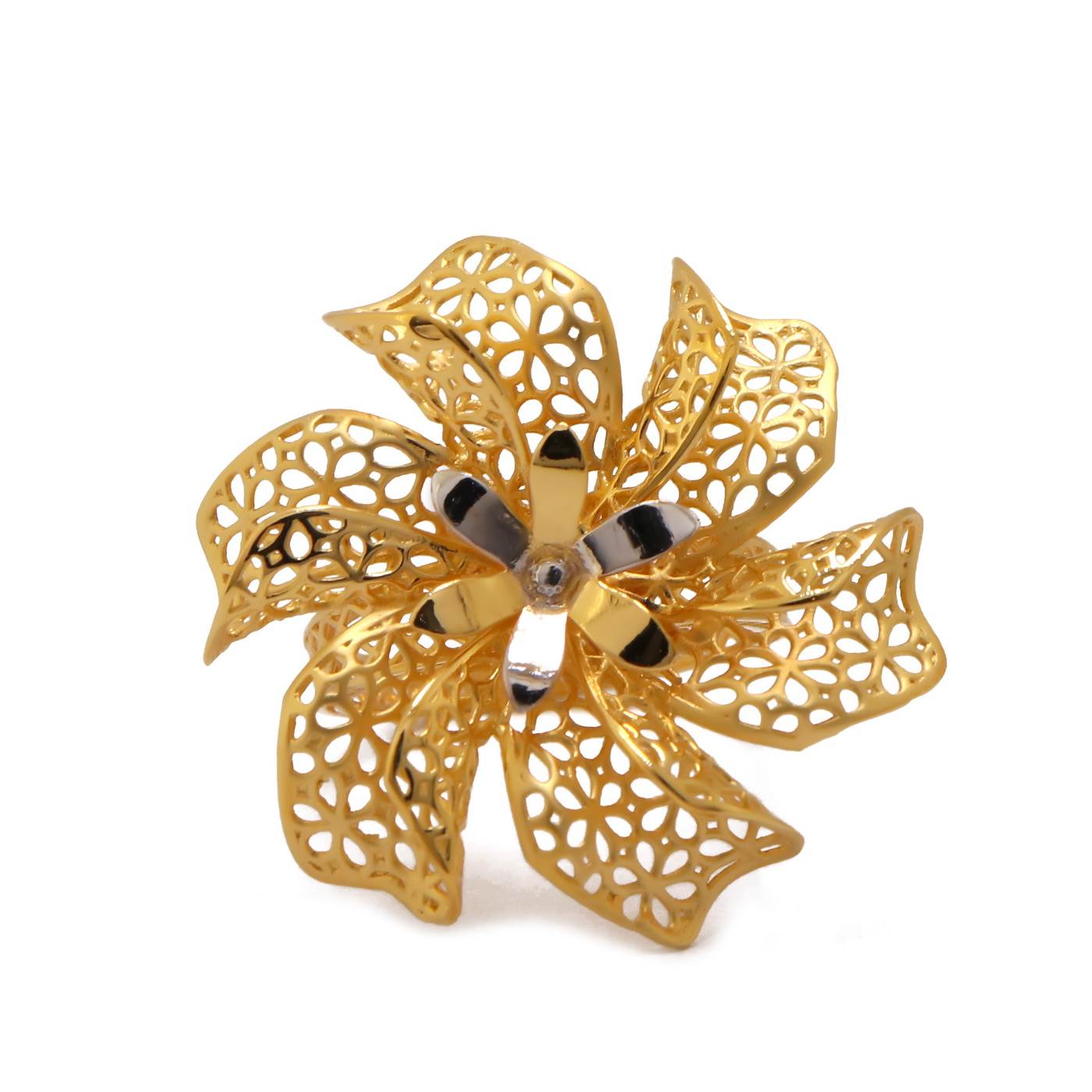 22k yellow gold  floral hopes ring