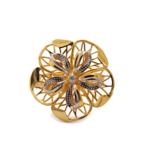 22k yellow gold floral ring