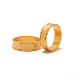 22k yellow gold plain carol rings