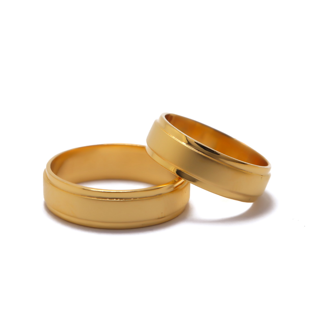 22k yellow gold plain romeo bands - Image 3