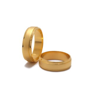 22k  yellow gold plain romeo bands