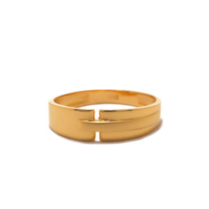 22k  yellow gold plain coppia rings