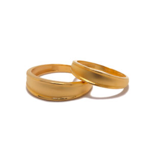 22k  yellow gold plain cutluk rings