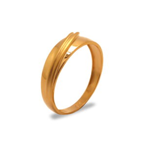 22k  yellow gold plain bessy bands rings