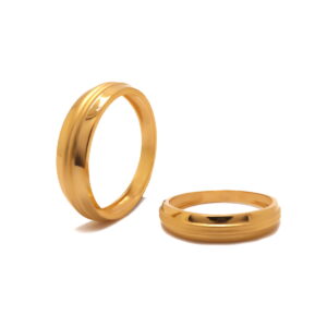 22k  yellow gold plain aphaea rings