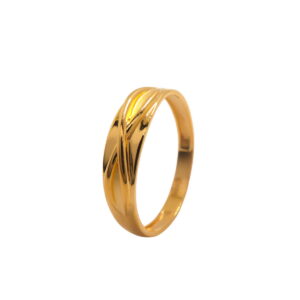22k yellow gold plain love blooms rings