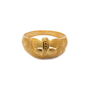 22k Gold Plain Butterfly Ring