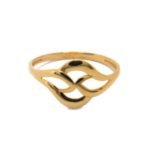 22k Gold Plain Sunstripes Ring