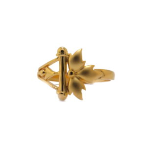 22k Gold Plain Budding Flower Ring