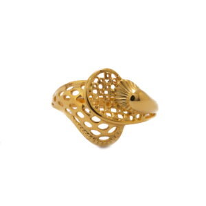 22k Gold Plain Abstract Ring