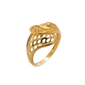 22k Gold Plain Abstract Ring