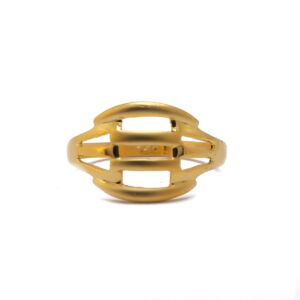 22k Gold Plain Ladder Ring