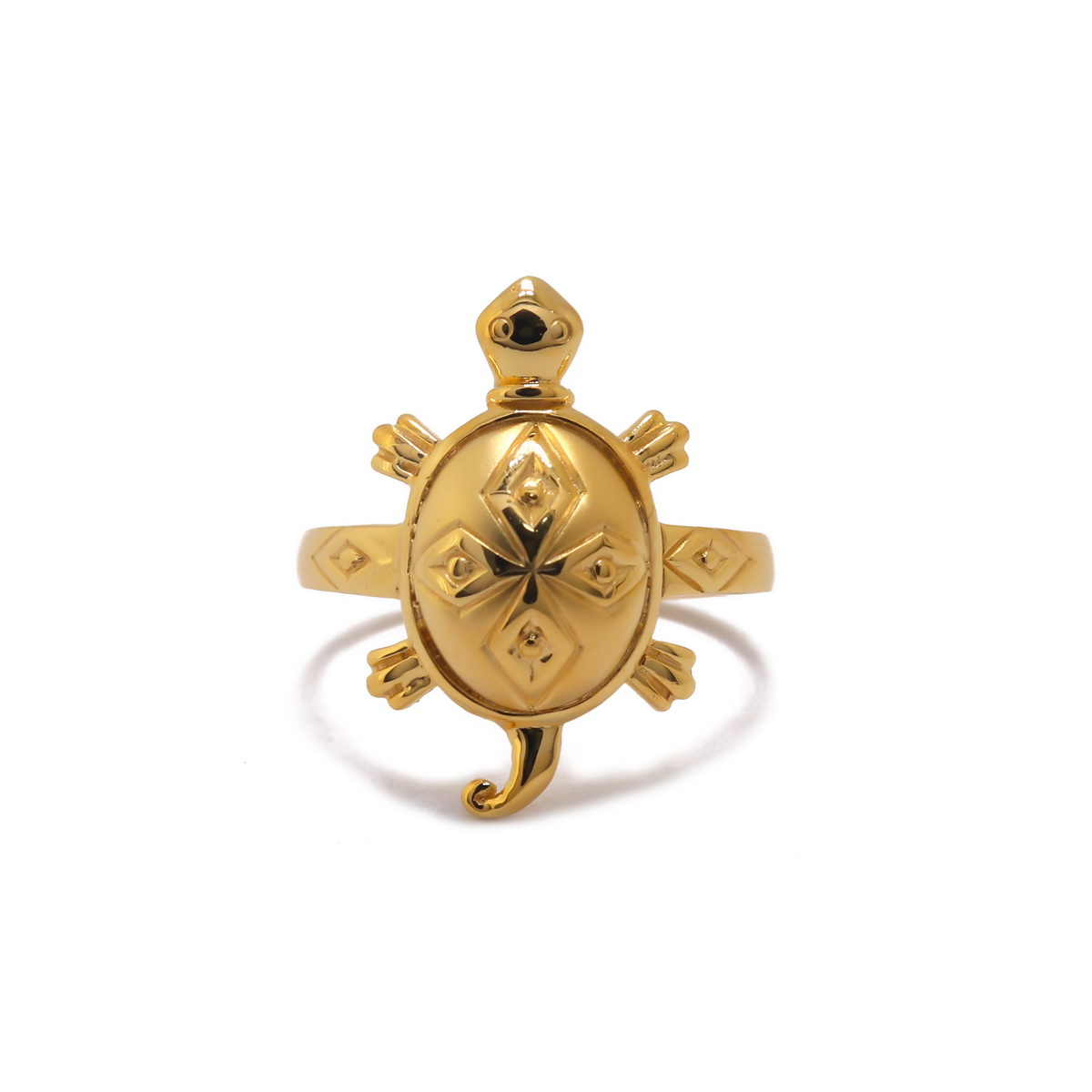 22k Gold Plain Tortoise Ring - Image 2