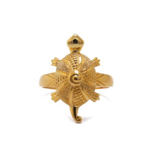 22k Gold Plain Turtle Ring