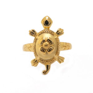 22k Gold Plain Turtle Ring