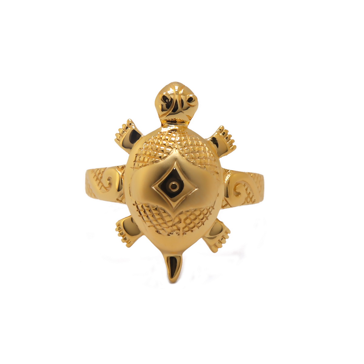 22k Gold Plain Tortoise Ring - Image 2
