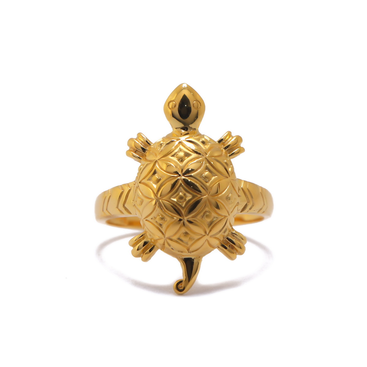 22k Gold Plain Turtle Ring - Image 2