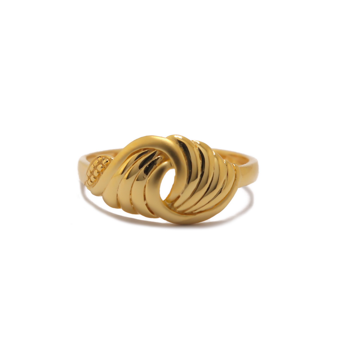 22k Gold Plain Whirlpool Ring - Image 2