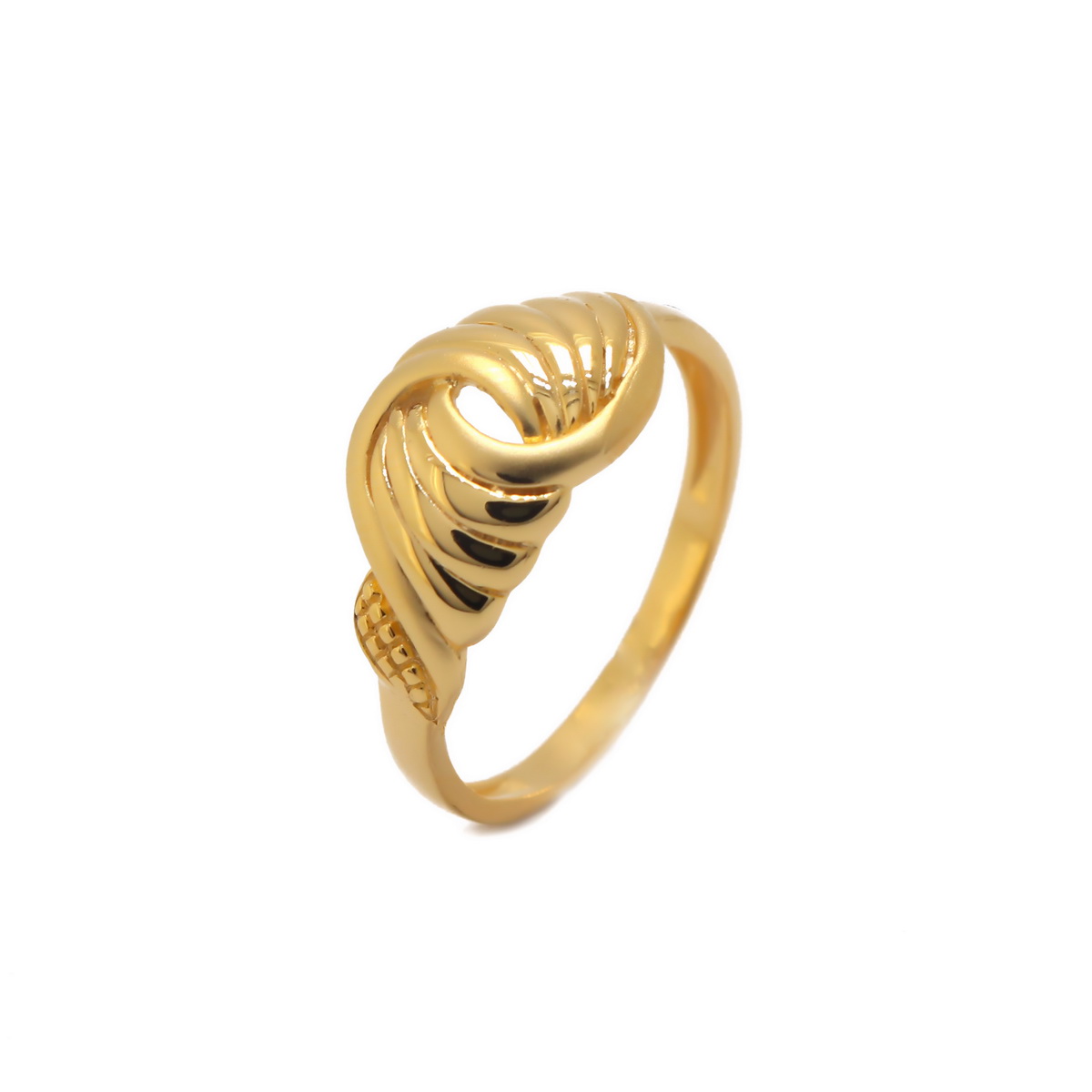 22k Gold Plain Whirlpool Ring