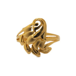 22k Gold Plain Feather Touch Ring
