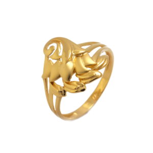 22k Gold Plain Feather Touch Ring