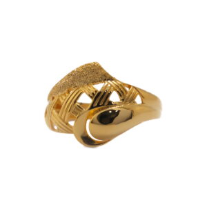 22k Gold Plain French Style Ring