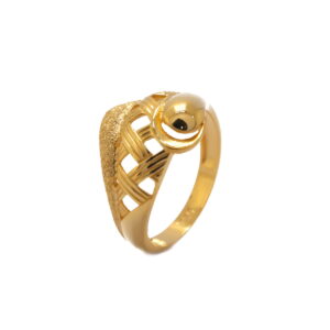 22k Gold Plain French Style Ring
