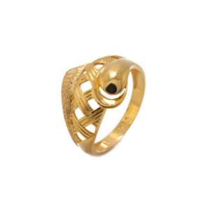 22k Gold Plain French Style Ring