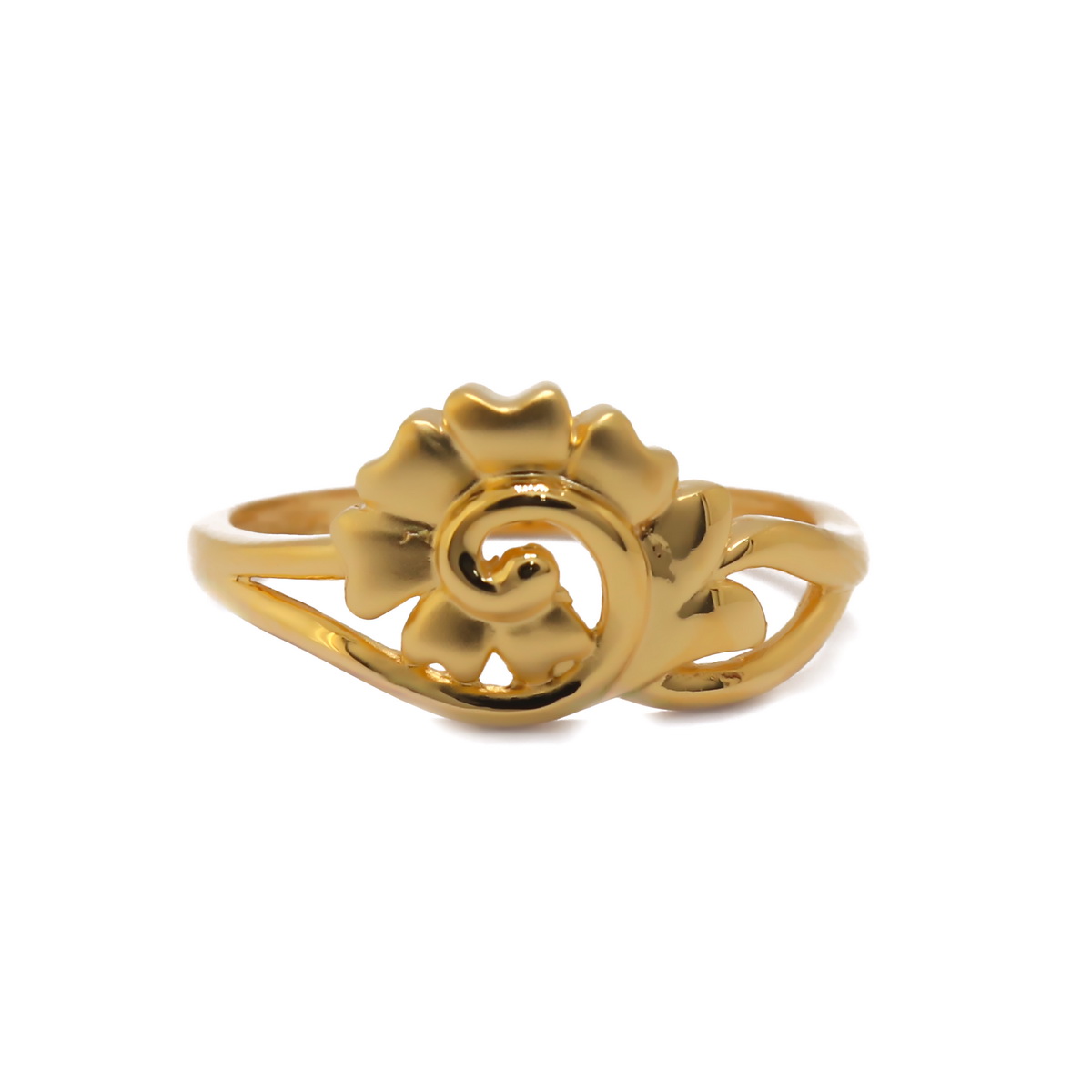 22k Gold Plain Fine Lines Ring - Image 2