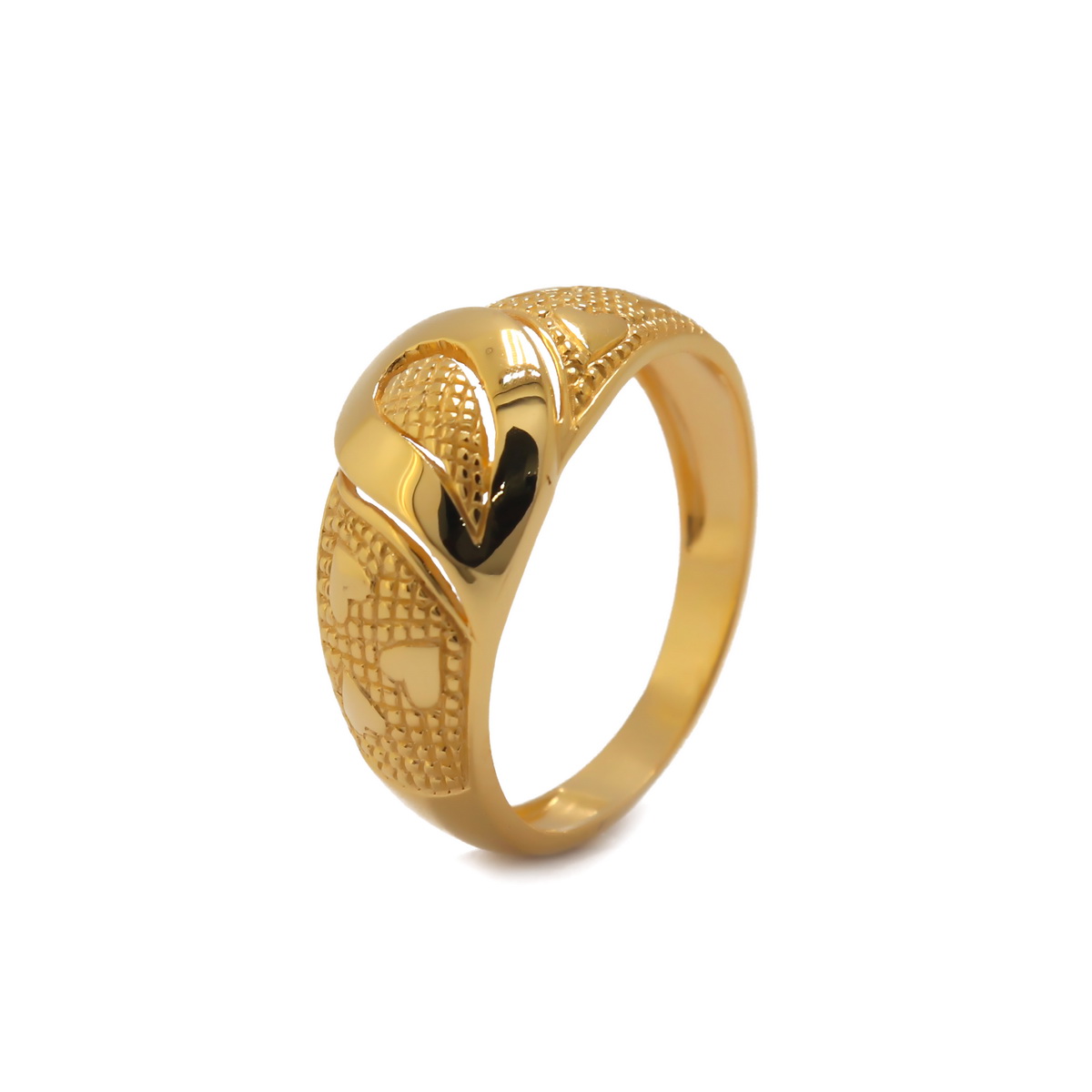 22k Gold Plain Ladder Of Love Ring