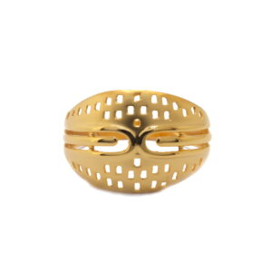 22k Gold Plain Centre Flower Ring