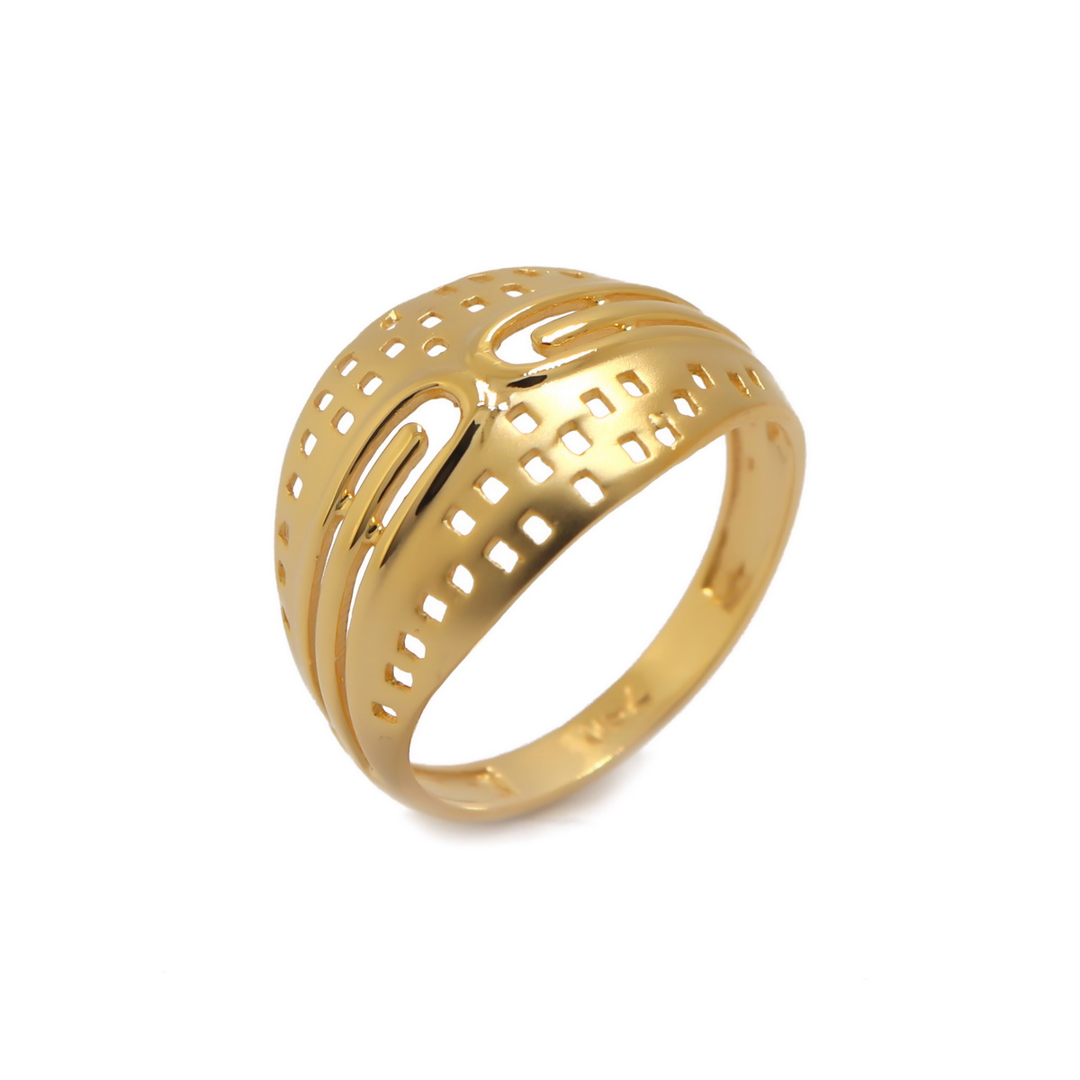 22k Gold Plain Centre Flower Ring