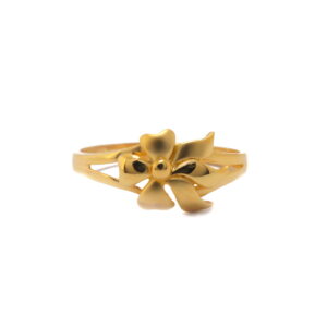 22k Gold Plain Ribbon Ring