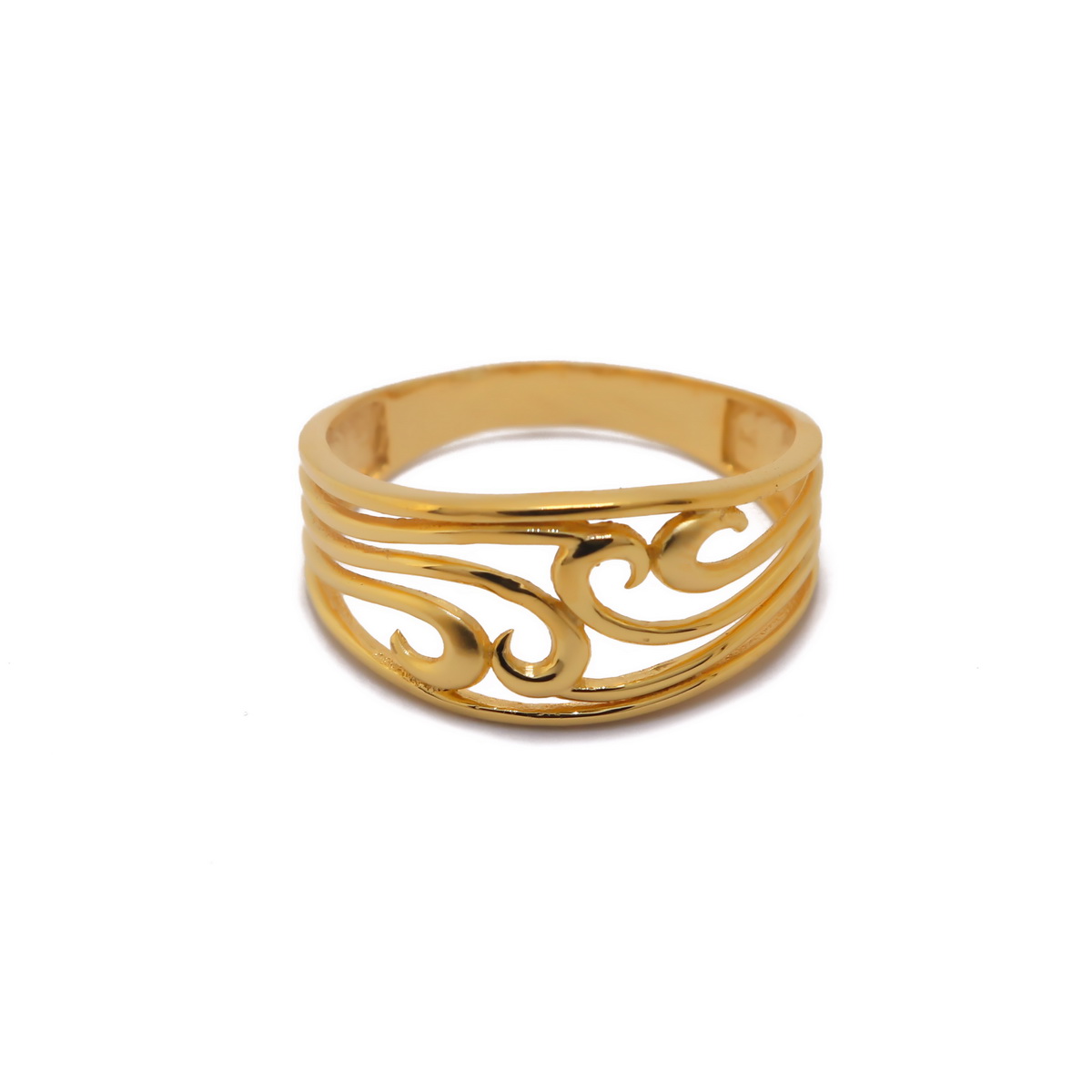 22k Gold Plain Whirlpool Ring - Image 2