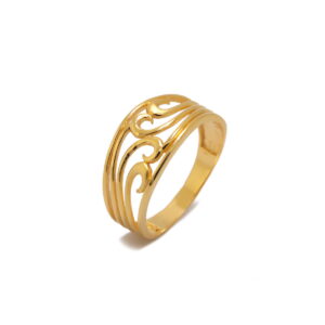 22k Gold Plain Whirlpool Ring