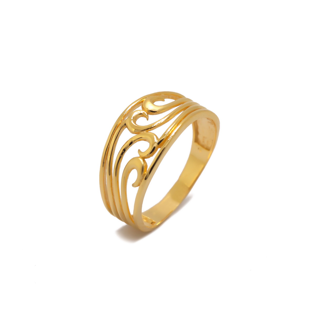 22k Gold Plain Whirlpool Ring
