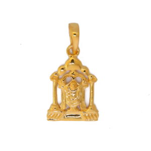 22k yellow gold god balaji pendant