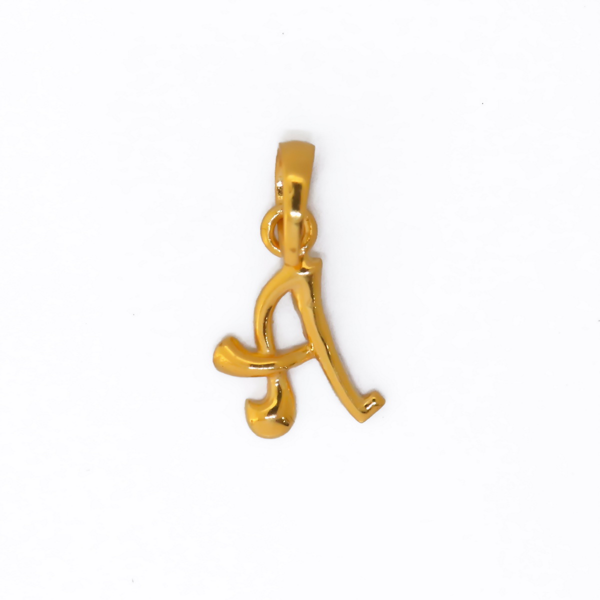 22k Yellow Gold Pendant Plain Alphabet A