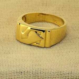 22K Gold Plain Square Ring