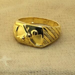 22K Gold Plain Engagement Ring