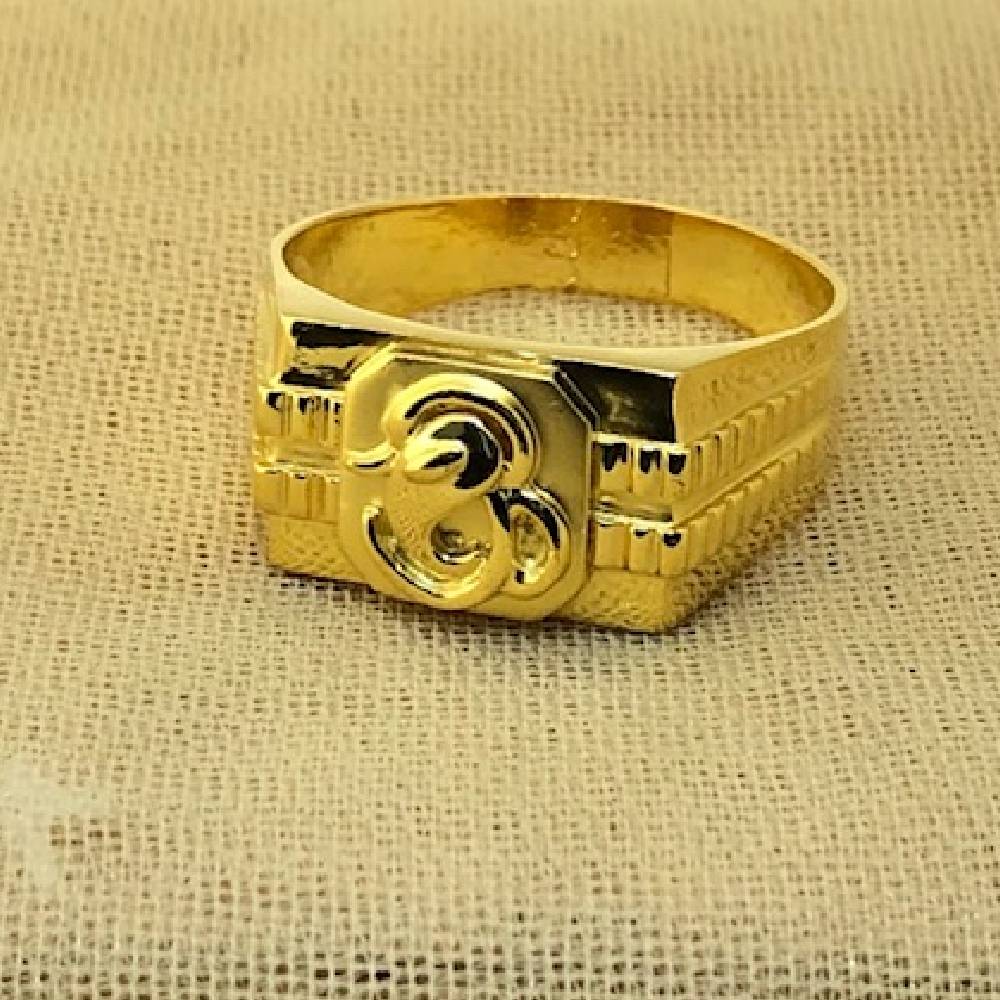 22K Gold Om Design Ring