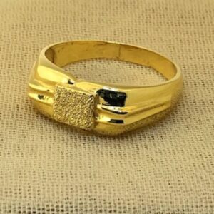 22K Gold Plain Fancy Ring